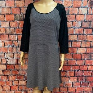 Tempted Black Lace Raglan Sleeve Dress